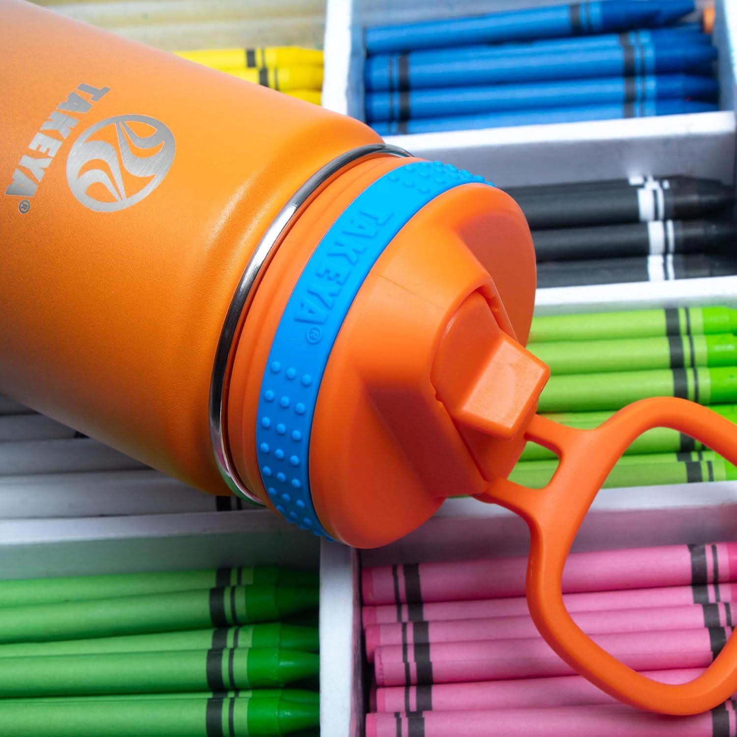 imageTakeya Actives 24 oz Water Bottle with Straw Lid Double Wall Stainless Steel Insulation Dishwasher Safe ampamp BPAFree Removable Bumper BlushOmbre Awestruck