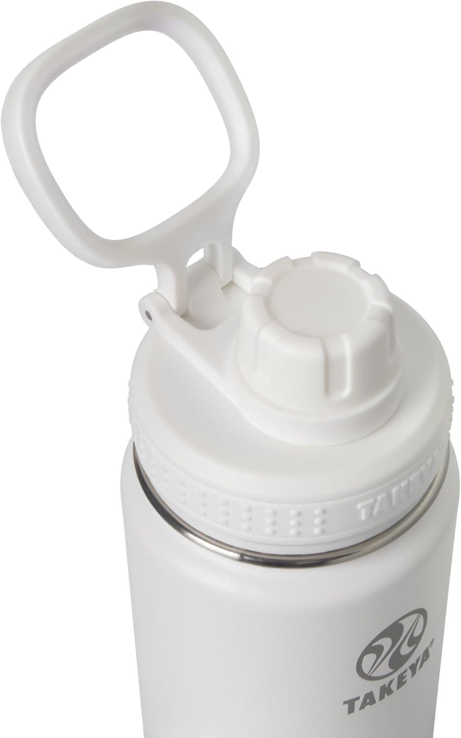 imageTakeya Actives Water Bottle with Spout Lid Bottle with Double Stainless Steel Insulation Dishwasher Safe ampamp BPAFree Bottle with Spout Lid ampamp Removable Bumper 24 oz BluestoneOmbre Morning Mist