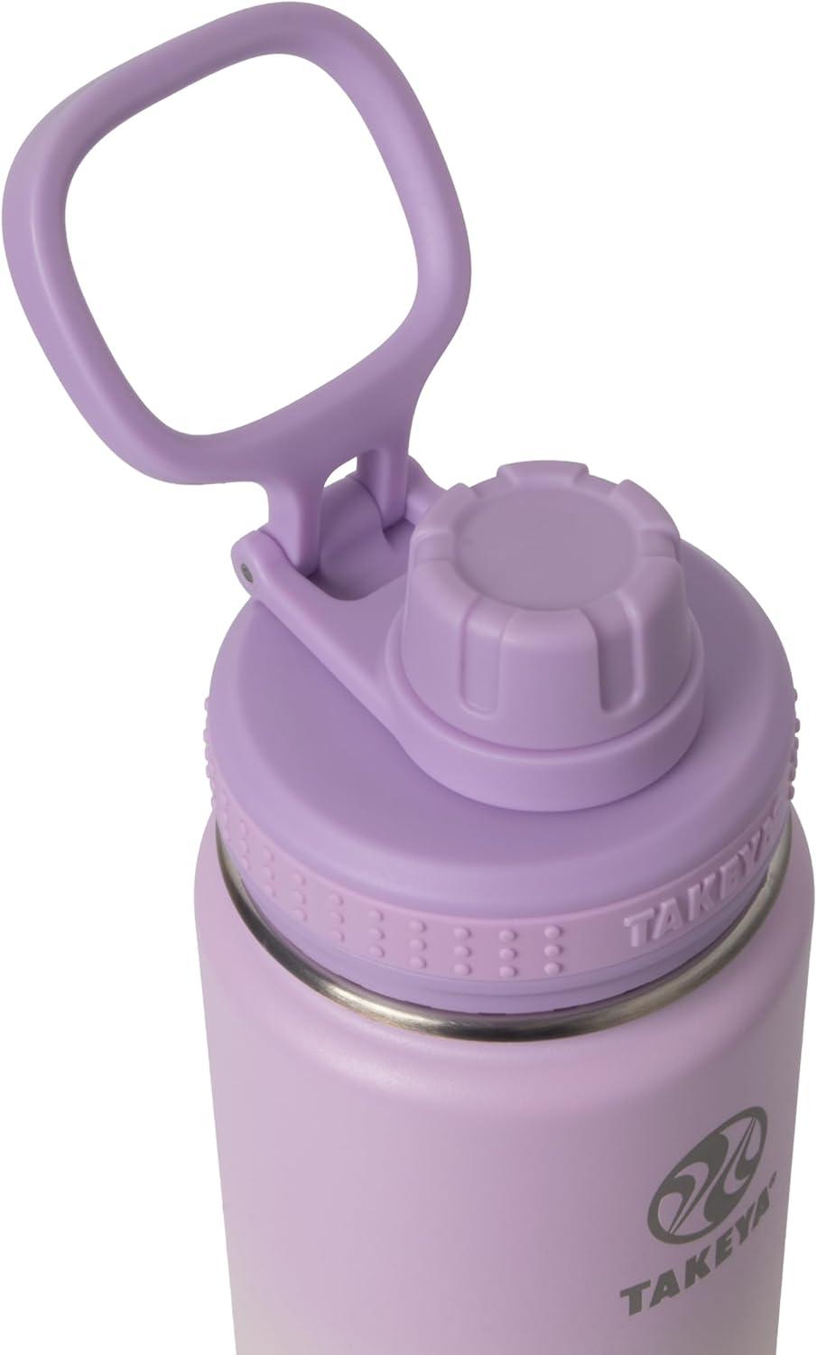 imageTakeya Actives Water Bottle with Spout Lid Bottle with Double Stainless Steel Insulation Dishwasher Safe ampamp BPAFree Bottle with Spout Lid ampamp Removable Bumper 24 oz BluestoneOmbre Golden Hour