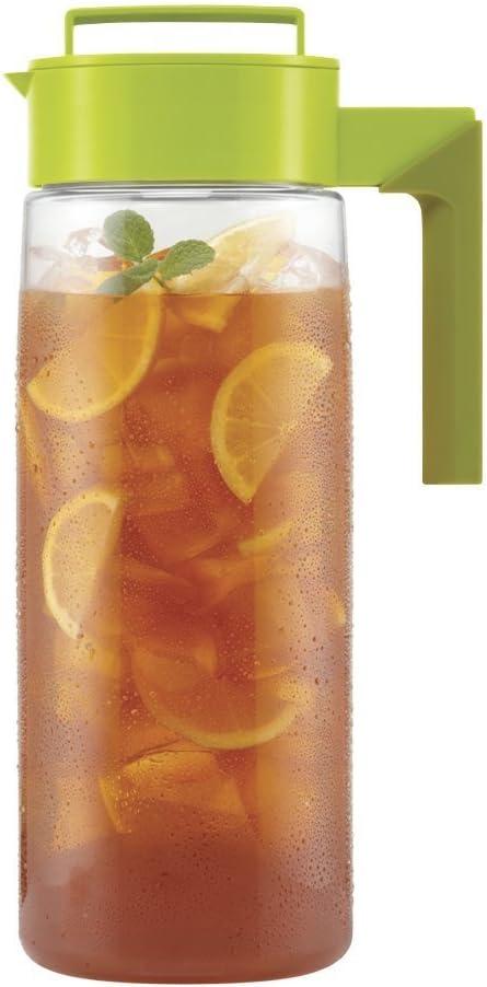 imageTakeya Flash Chill Iced Tea Maker Airtight ampamp Durable Iced Tea Maker Jug with Silicone Carry Handle LeakProof ampamp Lightweight Tea Infuser with Patented Flash Chill Technology 1 Quart BlackAvocado