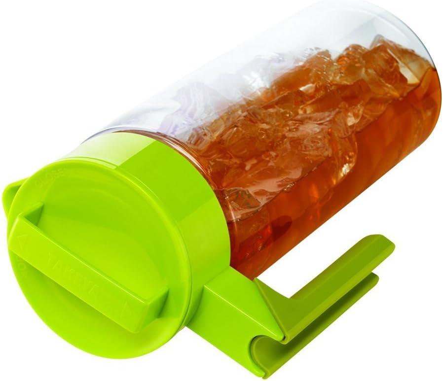 imageTakeya Flash Chill Iced Tea Maker Airtight ampamp Durable Iced Tea Maker Jug with Silicone Carry Handle LeakProof ampamp Lightweight Tea Infuser with Patented Flash Chill Technology 1 Quart BlackAvocado