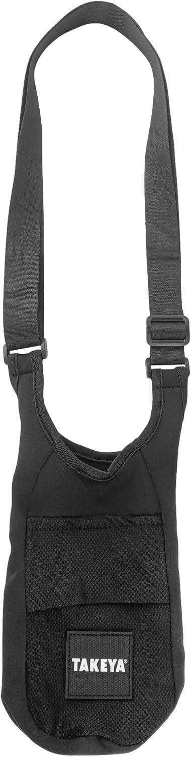 imageTakeya Hydrotex Easy Grip Bottle Sling Water Bottle Carrier with Strap ampamp Pockets Bag Fits 32 oz ampamp 40 oz Bottles Great for Pickleball ampamp Tennis Courts Durable Bottle Bag with Carabiners40 Ounces