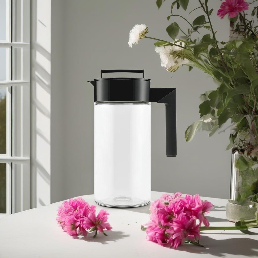 imageTakeya Patented and Airtight Pitcher Made in the USA BPA Free 2 qt BlackBlack