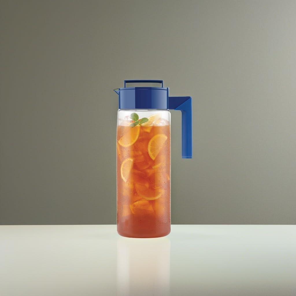 imageTakeya Patented and Airtight Pitcher Made in the USA BPA Free 2 qt BlackBlueberry