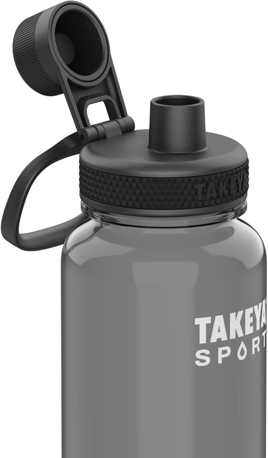 imageTakeya Tritan Sport Water Bottle with Spout Lid BPAFree ampamp DishwasherSafe Water Bottle Reusable Bottle with Lid Handle Simple LeakProof Water Bottle 32 oz Pink SweepGrand Slam Black