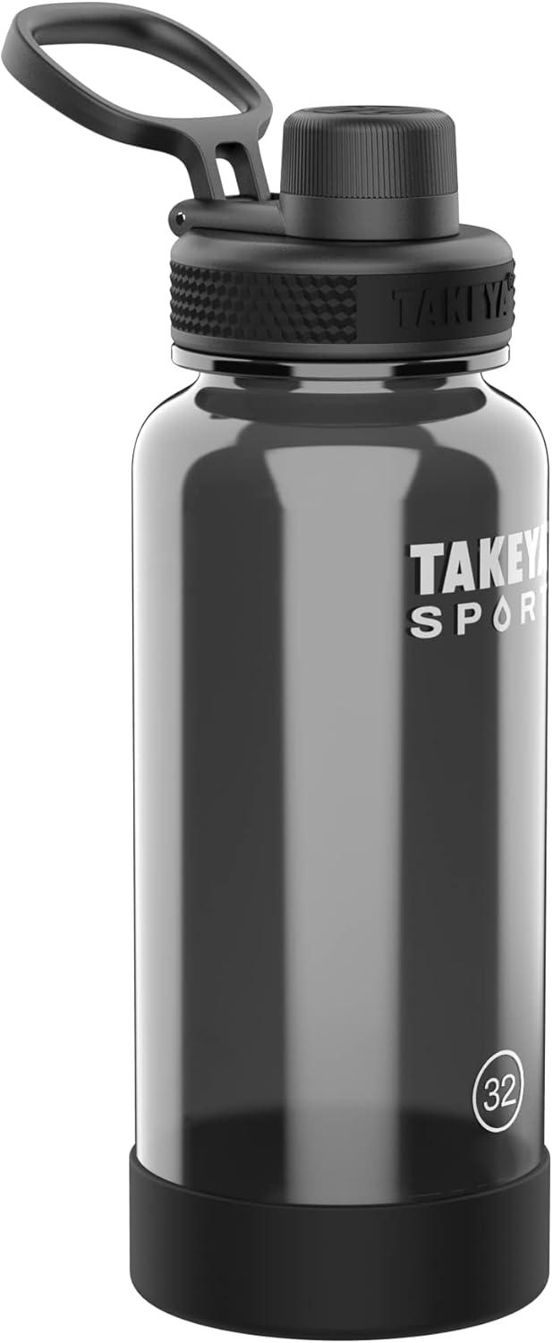 imageTakeya Tritan Sport Water Bottle with Spout Lid BPAFree ampamp DishwasherSafe Water Bottle Reusable Bottle with Lid Handle Simple LeakProof Water Bottle 32 oz Pink SweepGrand Slam Black