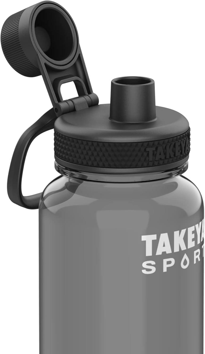 imageTakeya Tritan Sport Water Bottle with Spout Lid BPAFree ampamp DishwasherSafe Water Bottle Reusable Bottle with Lid Handle Simple LeakProof Water Bottle 32 oz Pink SweepGrand Slam Black