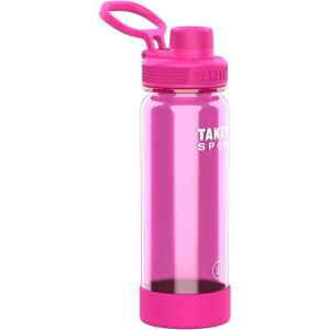 Takeya Tritan Sport Water Bottle with Spout Lid – BPA-Free & Dishwasher-Safe Water Bottle – Reusable Bottle with Lid Handle – Simple Leak-Proof Water Bottle – 32 oz, Pink Sweep(Pink Sweep)