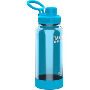 Takeya Tritan Sport Water Bottle with Spout Lid – BPA-Free & Dishwasher-Safe Water Bottle – Reusable Bottle with Lid Handle – Simple Leak-Proof Water Bottle – 32 oz, Pink Sweep(Multi)